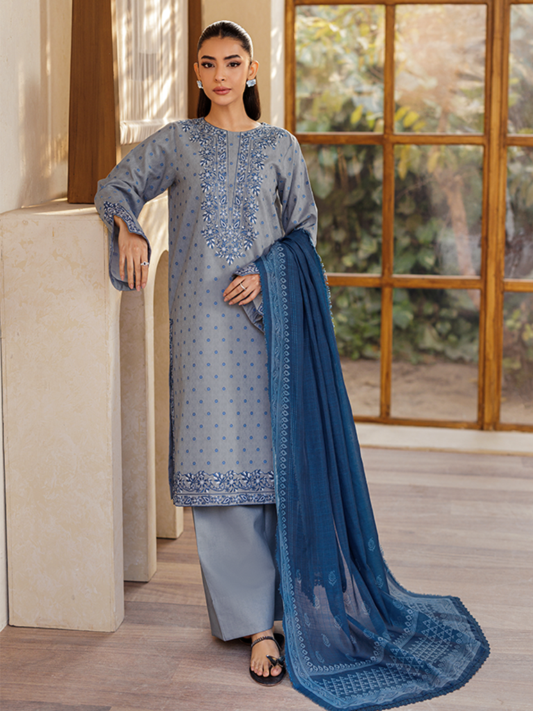 Rajbari | Amari Hybrid Jacquard Edition | Amari Jacquard - 09 XS Blue Gray Jacquard Lawn