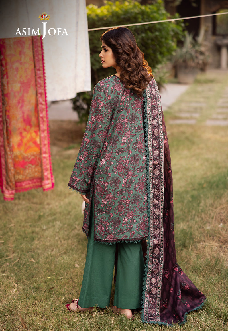 Asim Jofa | Prints Drop 2 | AJUBJ-32 S Emerald Green Lawn