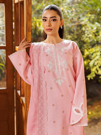 Rajbari | Amari Hybrid Jacquard Edition | Amari Jacquard - 06 XL Pink Jacquard Lawn