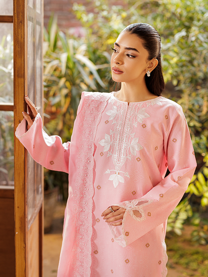 Rajbari | Amari Hybrid Jacquard Edition | Amari Jacquard - 06 Custom Size Pink Jacquard Lawn