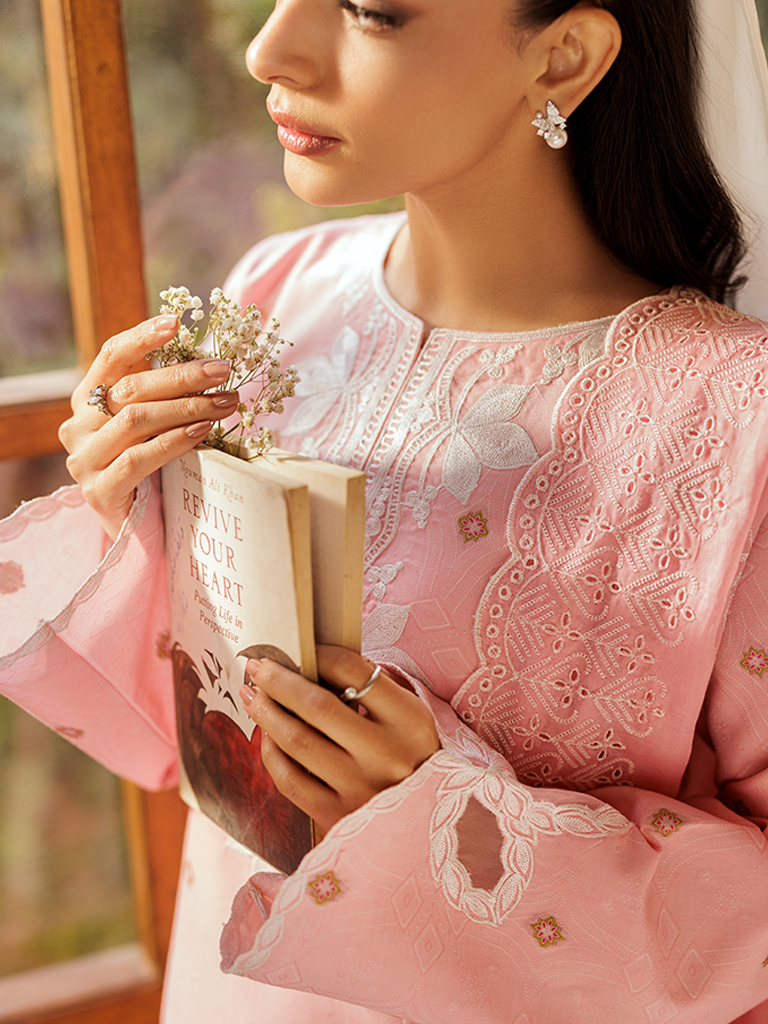 Rajbari | Amari Hybrid Jacquard Edition | Amari Jacquard - 06 M Pink Jacquard Lawn