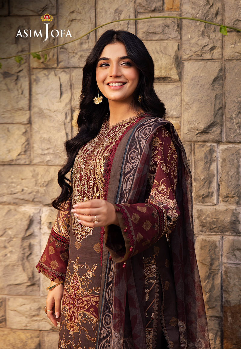 Asim Jofa | Prints Drop 2 | AJUBJ-01 M Gray Lawn