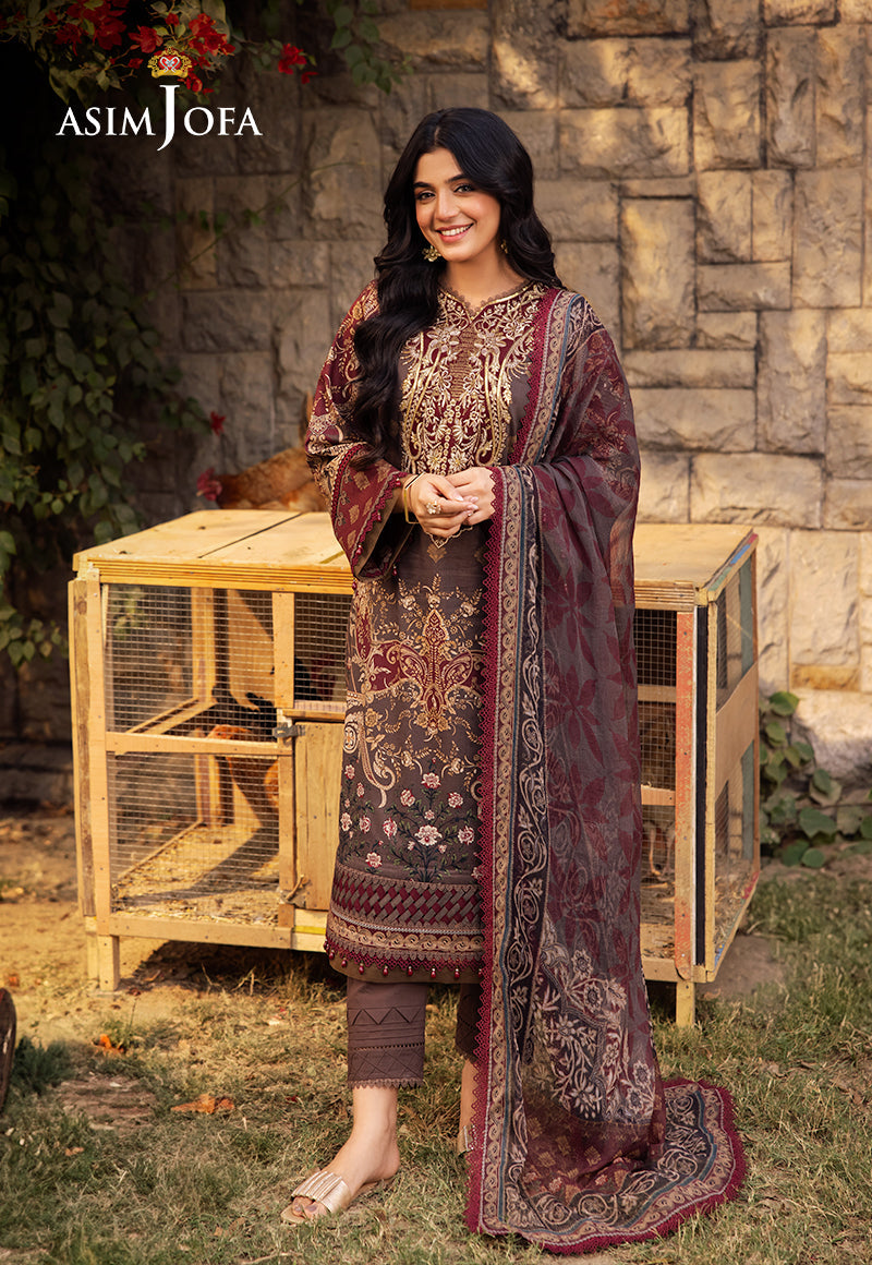 Asim Jofa | Prints Drop 2 | AJUBJ-01 XS Gray Lawn