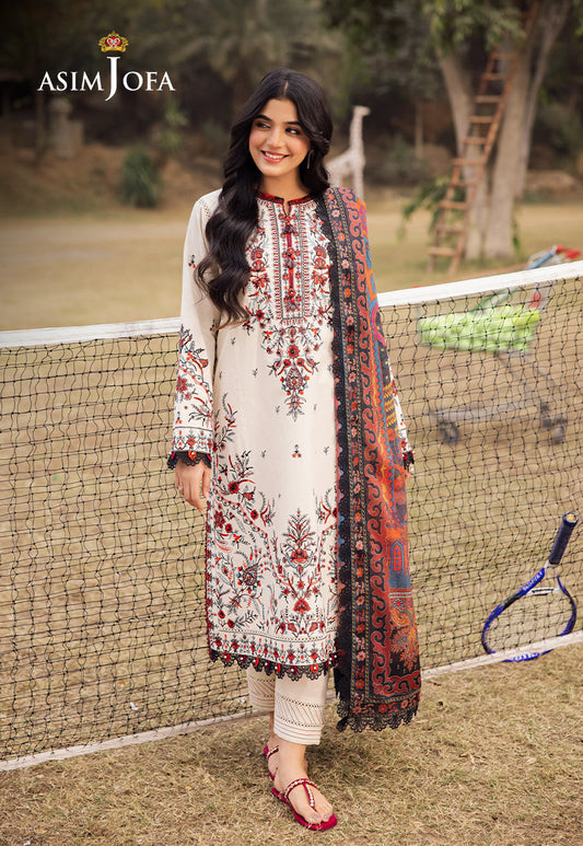 Asim Jofa | Prints Drop 2 | AJUBJ-14 XS Ivory Lawn