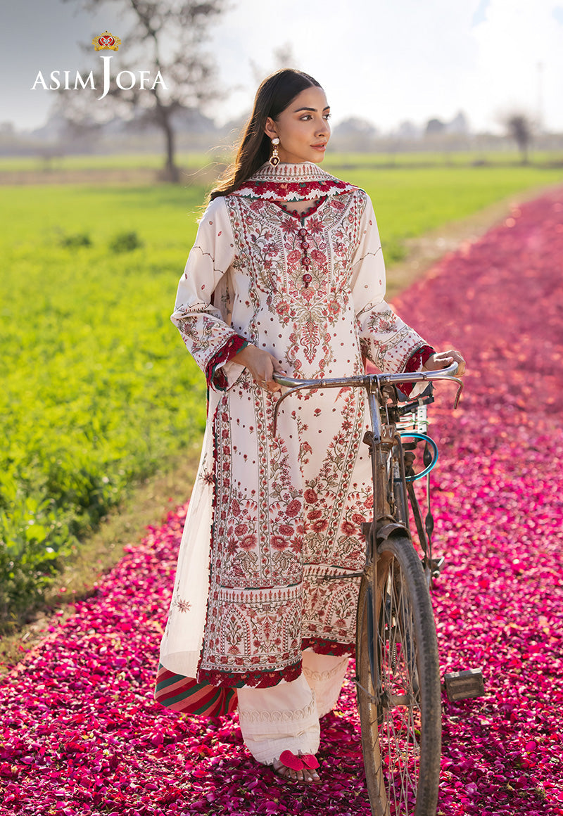Asim Jofa | Luxury Lawn 25 | AJELL-08 XL Ivory Lawn