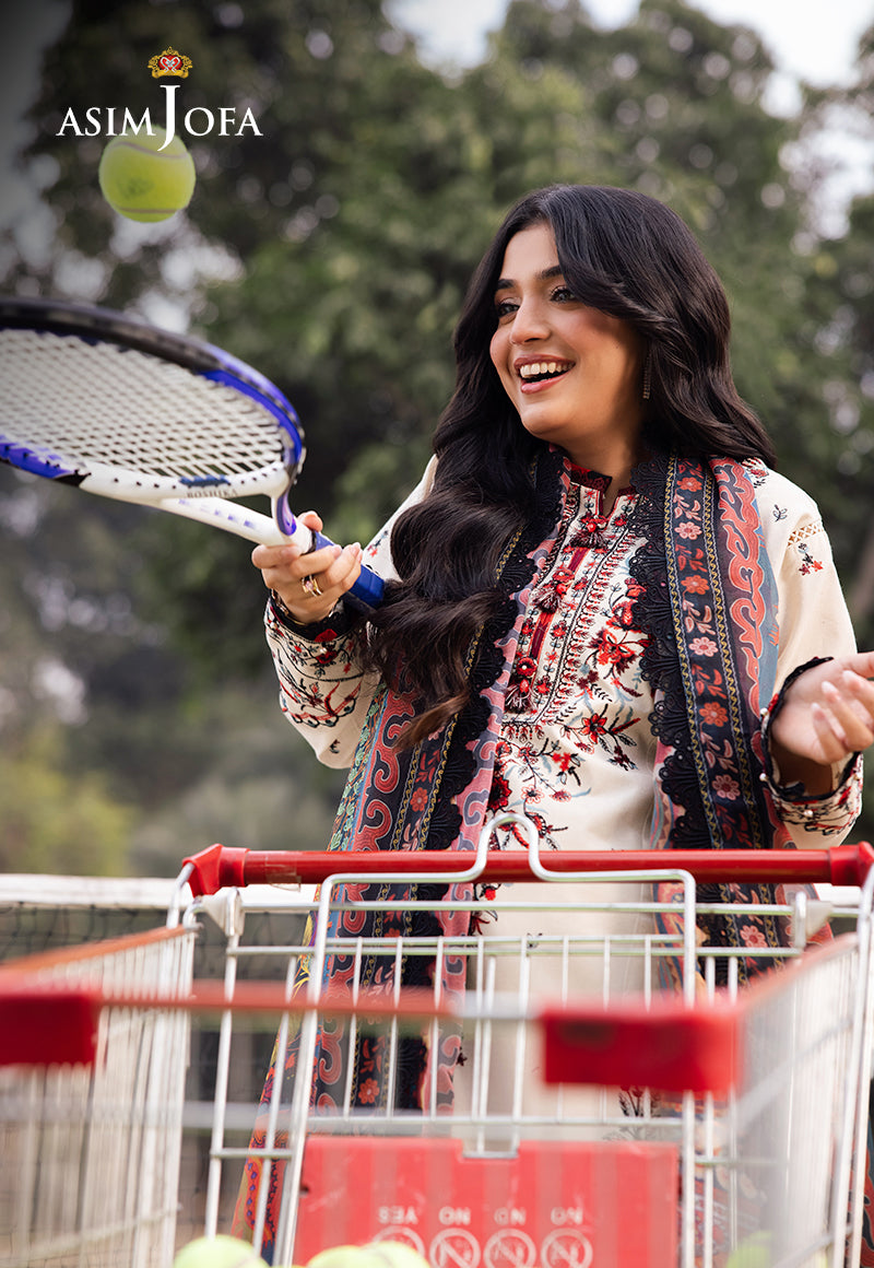 Asim Jofa | Prints Drop 2 | AJUBJ-14 XL Ivory Lawn