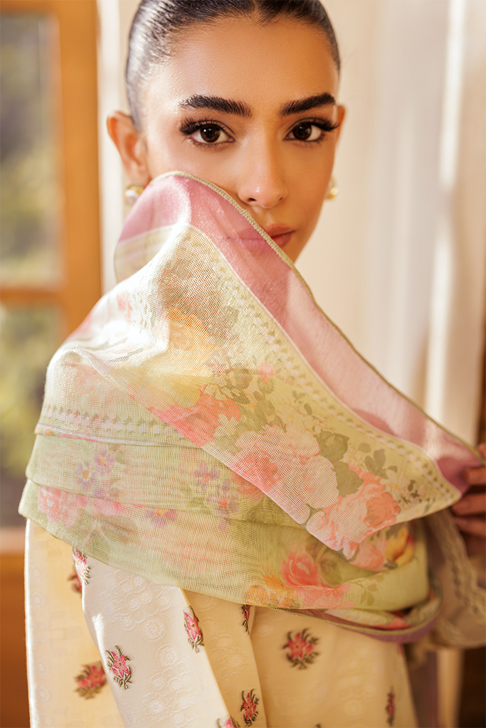 Rajbari | Amari Hybrid Jacquard Edition | Amari Jacquard - 03 M Beige Jacquard Lawn