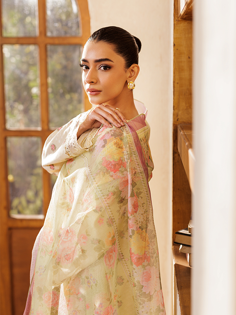 Rajbari | Amari Hybrid Jacquard Edition | Amari Jacquard - 03 Custom Size Beige Jacquard Lawn