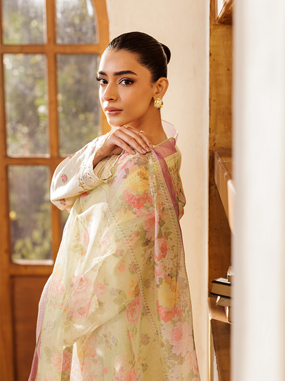 Rajbari | Amari Hybrid Jacquard Edition | Amari Jacquard - 03 Custom Size Beige Jacquard Lawn