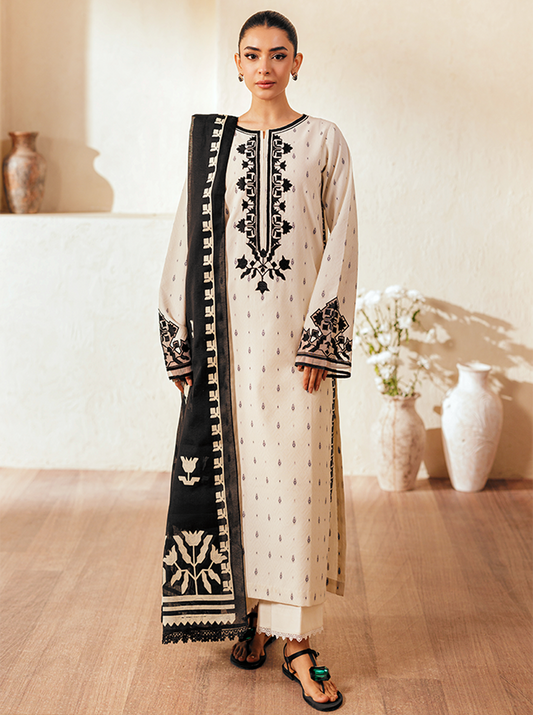 Rajbari | Amari Hybrid Jacquard Edition | Amari Jacquard - 05 XS Off White Jacquard Lawn