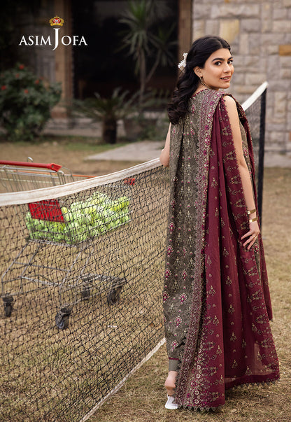 Asim Jofa | Prints Drop 2 |AJUBJ-29 S Lawn Gray