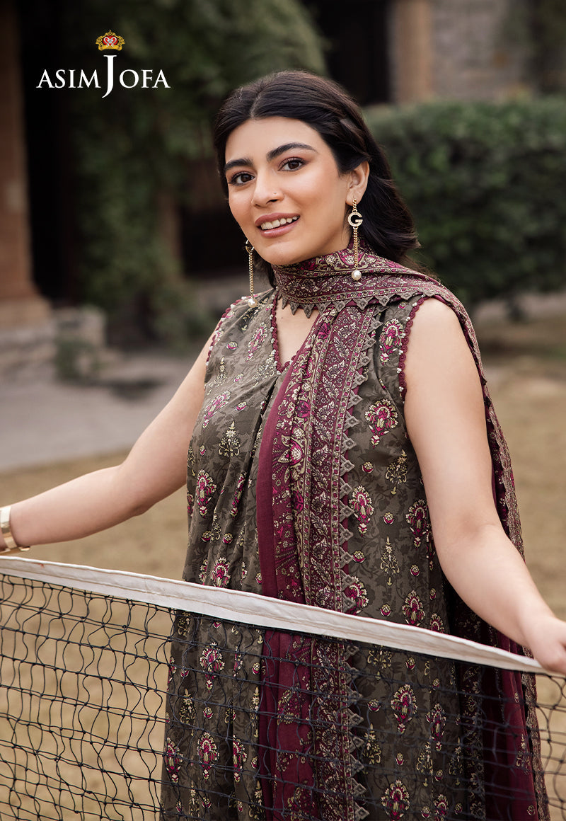 Asim Jofa | Prints Drop 2 |AJUBJ-29 M Lawn Gray