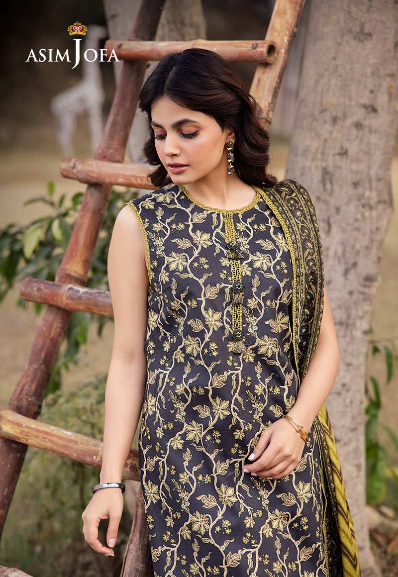 Asim Jofa | Prints Drop 2 | AJUBJ-26 L Black Lawn