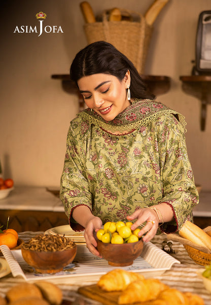 Asim Jofa | Prints Drop 2 | AJUBJ-31 L Pistachio Green Lawn