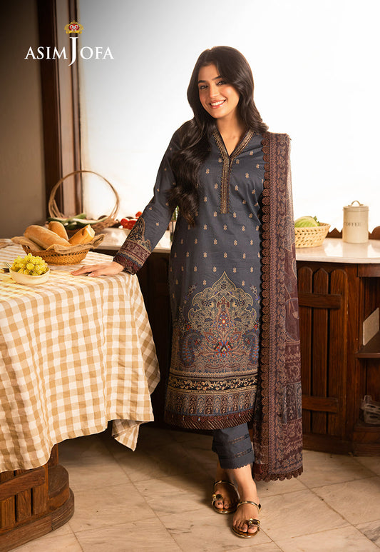 Asim Jofa | Prints Drop 2 | AJUBJ-04 XS Gray Lawn
