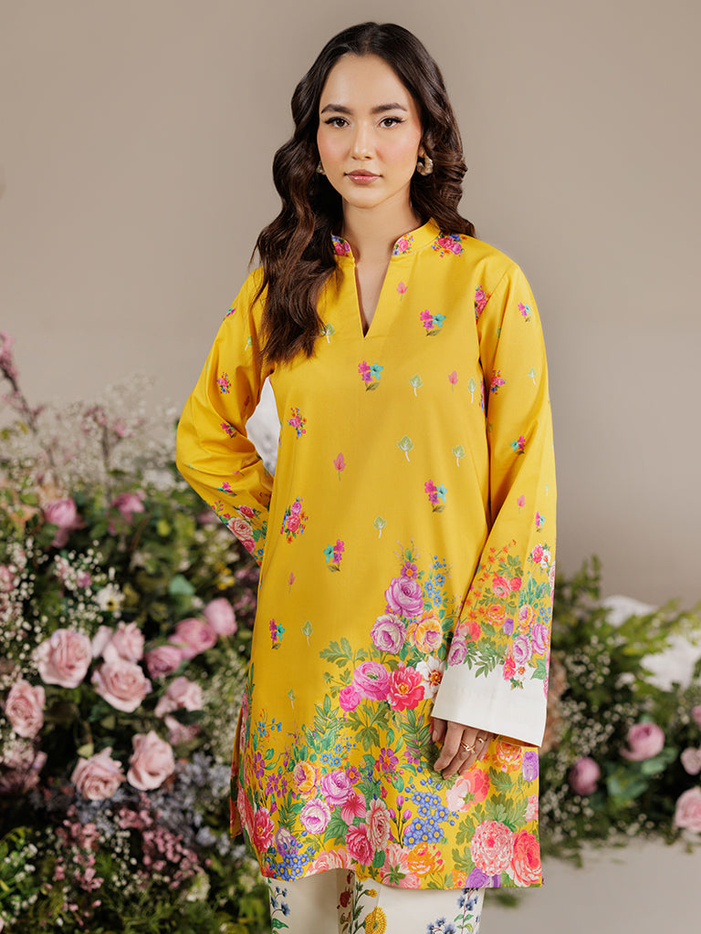 Rajbari | Amal Summer Prints Exclusive | Amal Summer Prints - 14 M Yellow Lawn