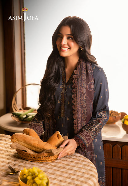 Asim Jofa | Prints Drop 2 | AJUBJ-04 XL Gray Lawn