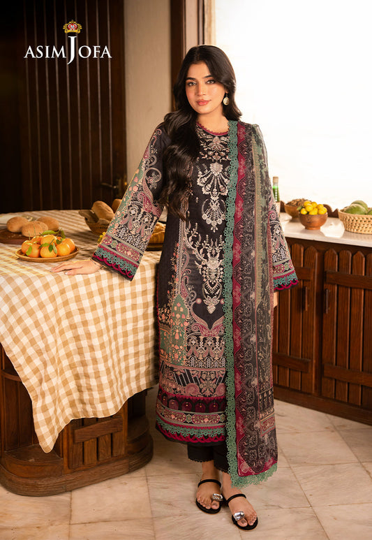 Asim Jofa | Prints Drop 2 | AJUBJ-03 XS Black Lawn