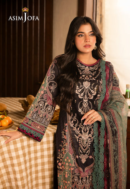 Asim Jofa | Prints Drop 2 | AJUBJ-03 M Black Lawn