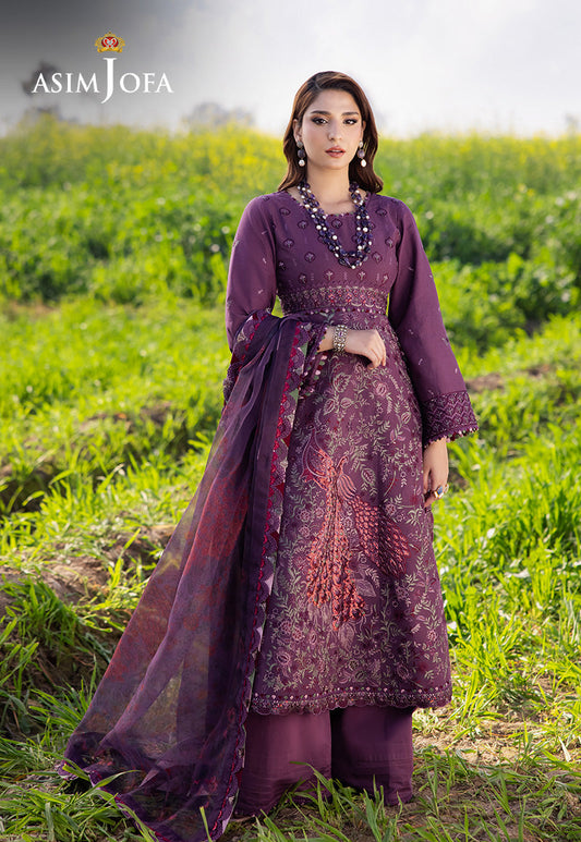 Asim Jofa | Luxury Lawn 25 | AJELL-18 XS Plum Lawn