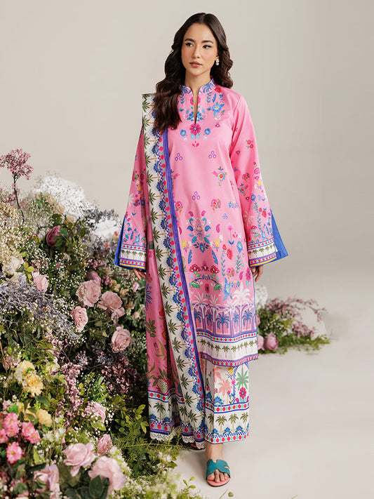 Rajbari | Amal Summer Prints Exclusive | Amal Summer Prints - 01 XS Pink Lawn