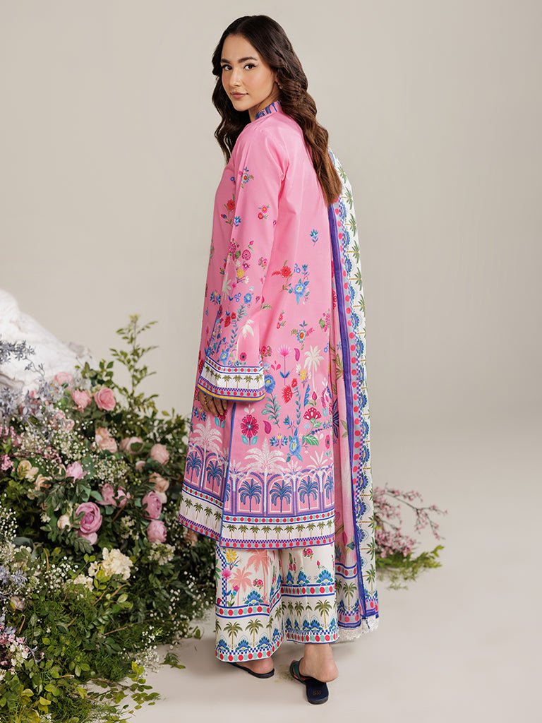 Rajbari | Amal Summer Prints Exclusive | Amal Summer Prints - 01 S Pink Lawn