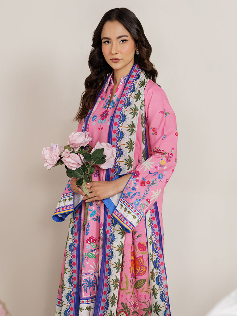 Rajbari | Amal Summer Prints Exclusive | Amal Summer Prints - 01 L Pink Lawn