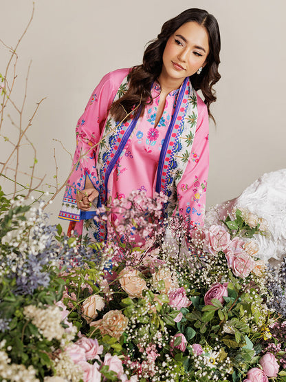 Rajbari | Amal Summer Prints Exclusive | Amal Summer Prints - 01 XL Pink Lawn