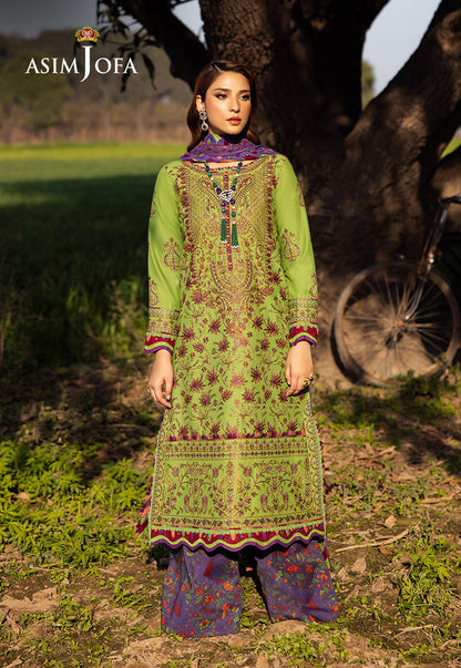 Asim Jofa | Luxury Lawn 25 | AJELL-05 XS Green Lawn