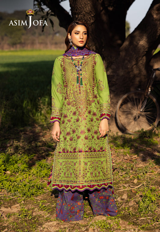 Asim Jofa | Luxury Lawn 25 | AJELL-05 XS Green Lawn
