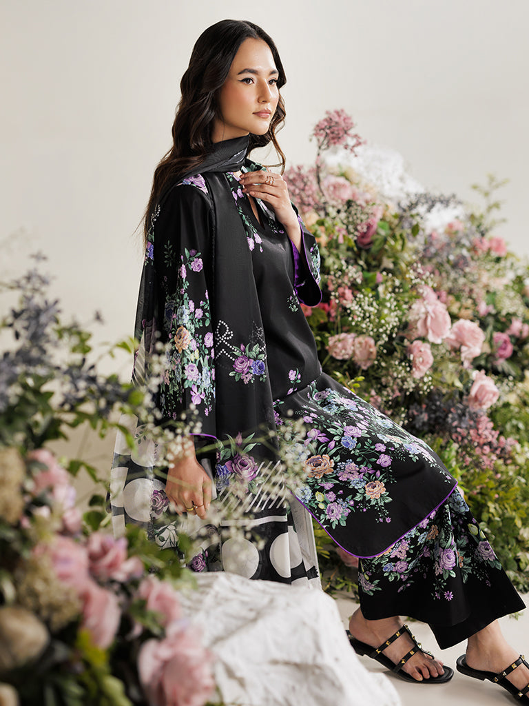Rajbari | Amal Summer Prints Exclusive | Amal Summer Prints - 06 L Black Lawn