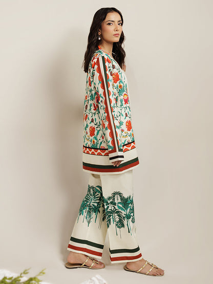 Rajbari | Amal Summer Prints Exclusive | Amal Summer Prints - 13 XL Ivory Lawn