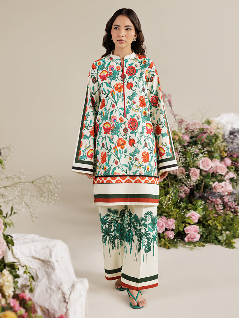 Rajbari | Amal Summer Prints Exclusive | Amal Summer Prints - 13 XS Ivory Lawn
