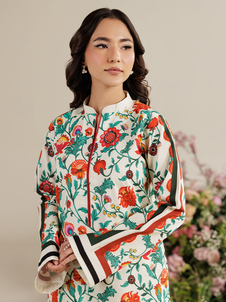 Rajbari | Amal Summer Prints Exclusive | Amal Summer Prints - 13 M Ivory Lawn
