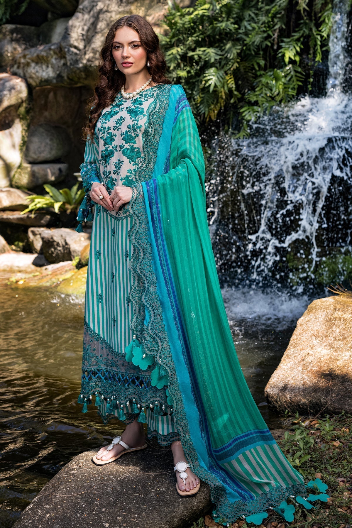 Charizma | Naranji Lawn | CN5-01 M Teal Lawn