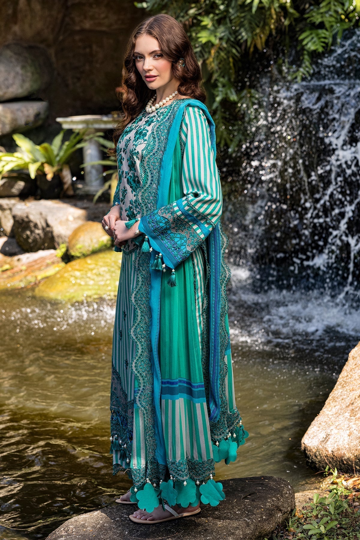 Charizma | Naranji Lawn | CN5-01 S Teal Lawn