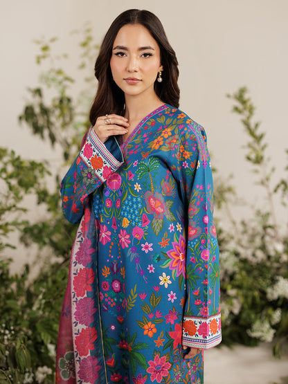 Rajbari | Amal Summer Prints Exclusive | Amal Summer Prints - 05 M Blue Lawn