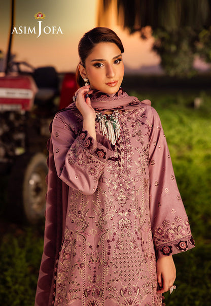Asim Jofa | Luxury Lawn 25 | AJELL-02 XL Pink Lawn