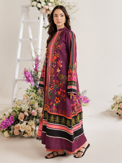 Rajbari | Amal Summer Prints Exclusive | Amal Summer Prints - 03 S Wine Berry Lawn