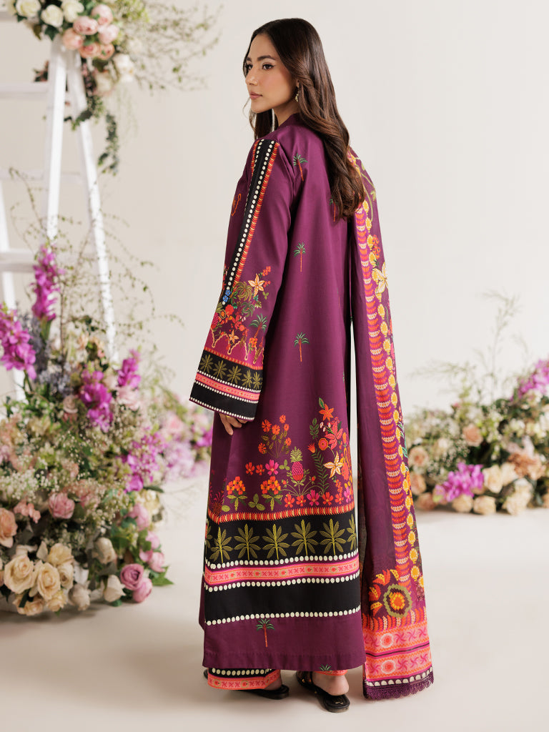 Rajbari | Amal Summer Prints Exclusive | Amal Summer Prints - 03 L Wine Berry Lawn