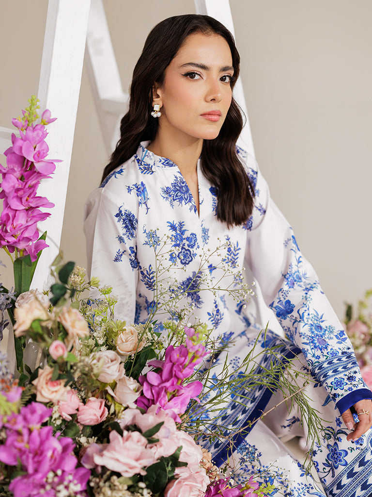 Rajbari | Amal Summer Prints Exclusive | Amal Summer Prints - 12 M White Lawn