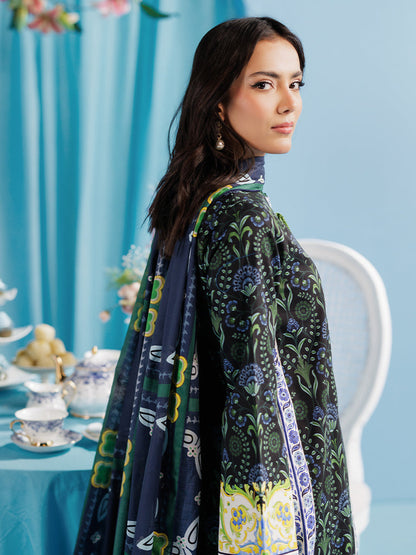 Rajbari | Amal Summer Prints Exclusive | Amal Summer Prints - 09 XL Dark Green Lawn