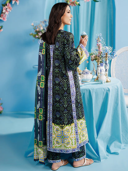 Rajbari | Amal Summer Prints Exclusive | Amal Summer Prints - 09 S Dark Green Lawn