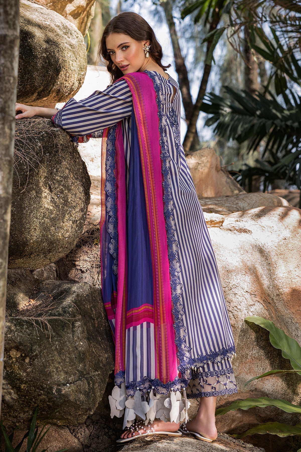 Charizma | Naranji Lawn | CN5-06 S Navy Lawn