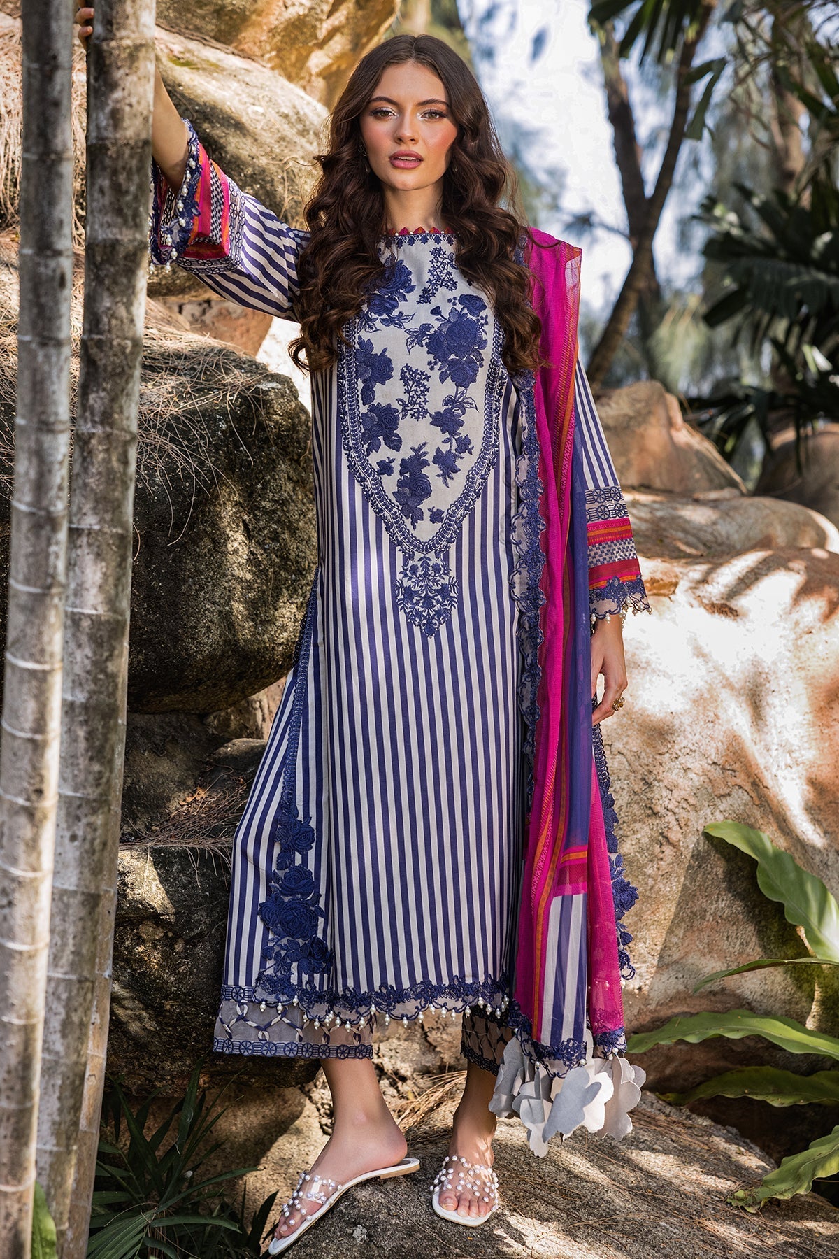Charizma | Naranji Lawn | CN5-06 L Navy Lawn