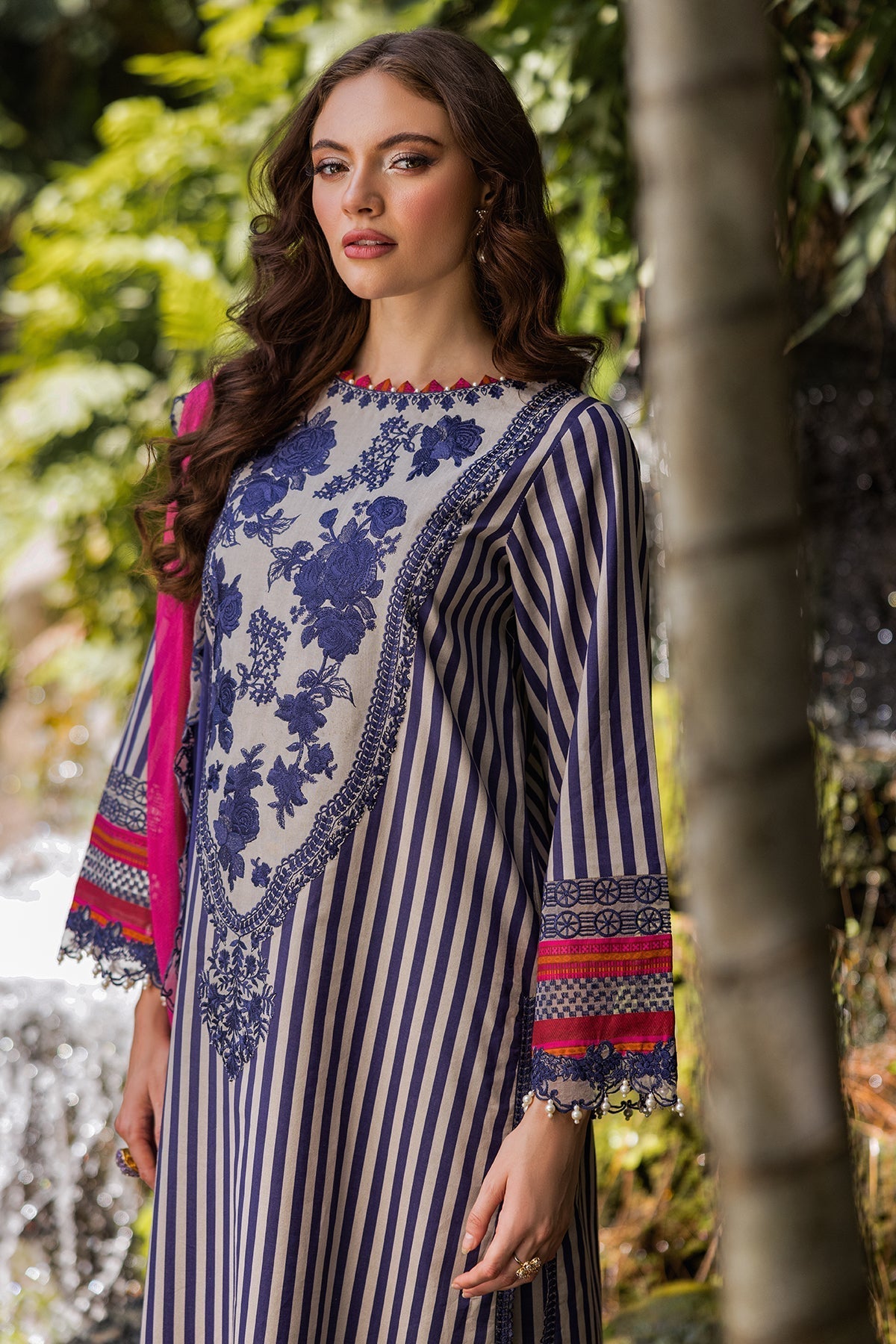 Charizma | Naranji Lawn | CN5-06 M Navy Lawn