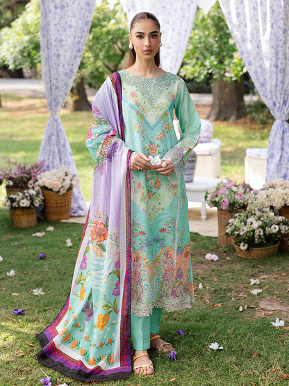 Rajbari | Schiffli Printkari Exclusive | Schiffli Printkari - 05 XS Ferozi Lawn