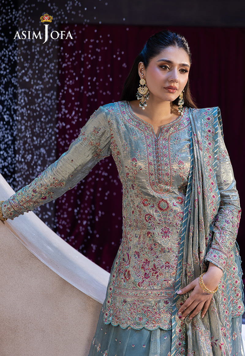 Asim Jofa | Festive Opulence | AJFO-14 M Aqua Chamkeli