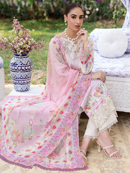 Rajbari | Schiffli Printkari Exclusive | Schiffli Printkari - 07 L Lilac Lawn