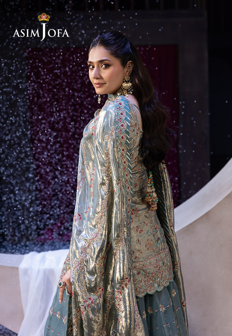Asim Jofa | Festive Opulence | AJFO-14 L Aqua Chamkeli